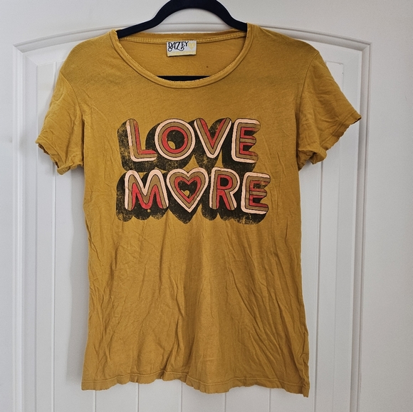 dazey la vintage style yellow love more T-shirt - Picture 1 of 2